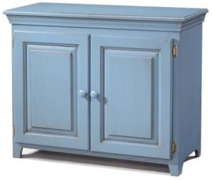 Simple light blue short cabinet