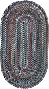 multicolored braided oval rug