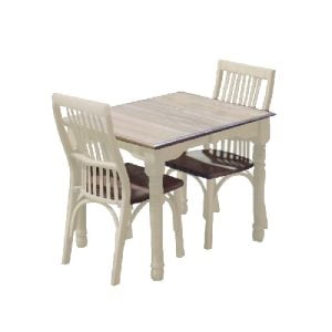 windriver dining set with square table and two chairs