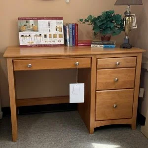 Archbold solid wood desk with 4 drawers