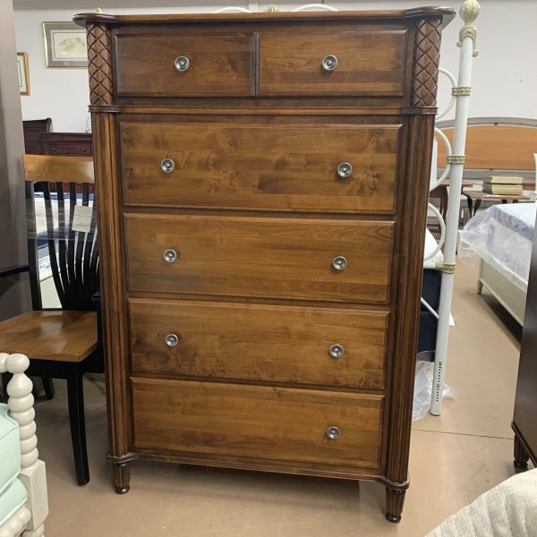 wooden 6 drawer upright dresser