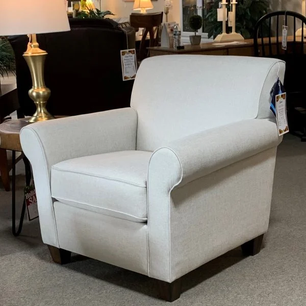 White Flexsteel Dana armchair