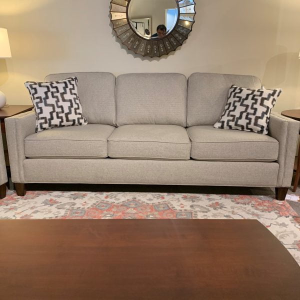 Gray Flexsteel Finlay sofa with accent pillows