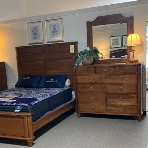 #Montour Bedroom set, dresser, mirror, & queen bed, solid cherry, Amish built by Yutzy