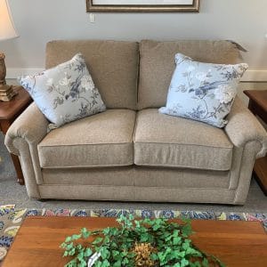 #64-59050 Loveseat covered in decorator fabric, quality built in America by Masterfield