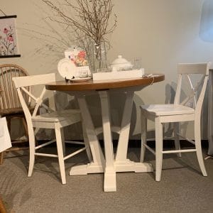 42" Pub Table & 2 Stools, solid cherry, Amish built by Zimm