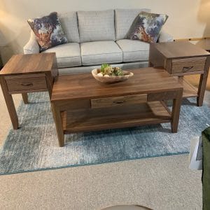 #Solid walnut coffee and 2 tables, Amish built by Nisley